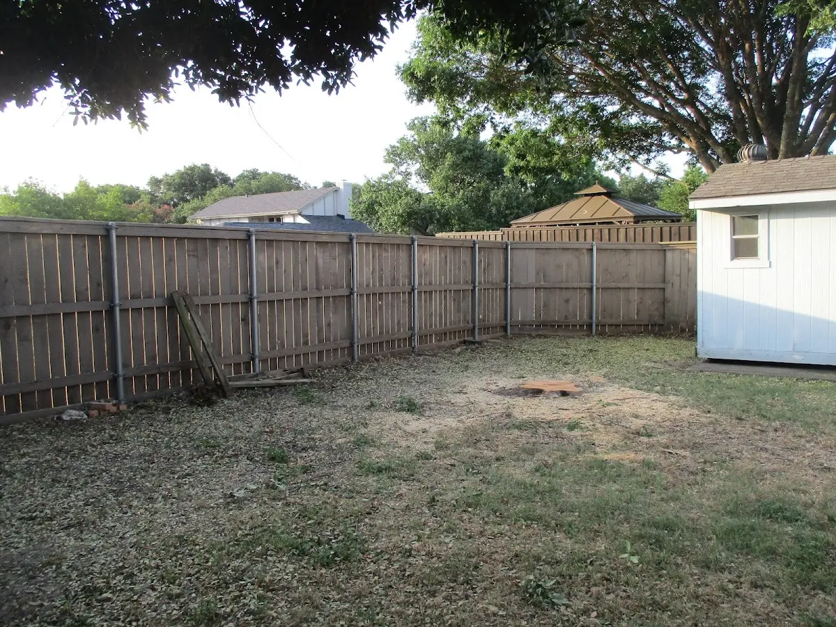 Cleared yard after professional tree removal in Post Falls